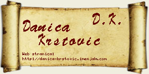 Danica Krstović vizit kartica